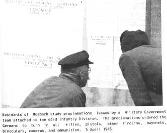 German Civilians read proclamation