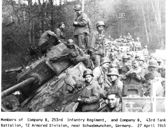 B Co 253rd Inf with supporting tanks
