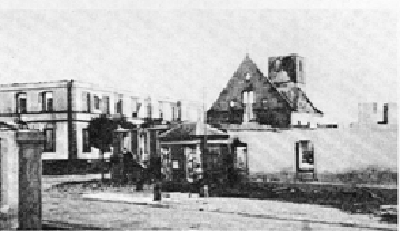 Jebsheim church and school after German invasion 1940