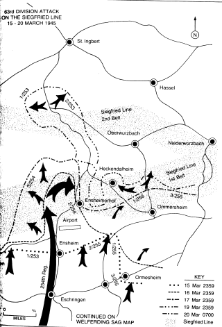 Ensheim/Siegfried Line Attack Map