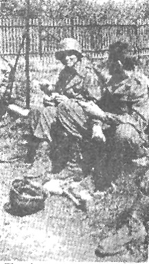 254th Infantrymen take time to eat.