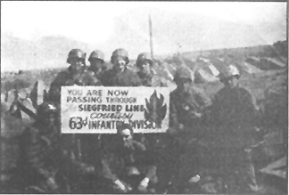 Members of the 263rd Combat Engineer Bn at the Siegfried Line