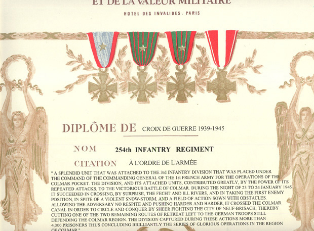 French Croix de Guerre Certificate