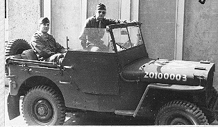 Lt McKee with 1st Bn jeep 254th Inf