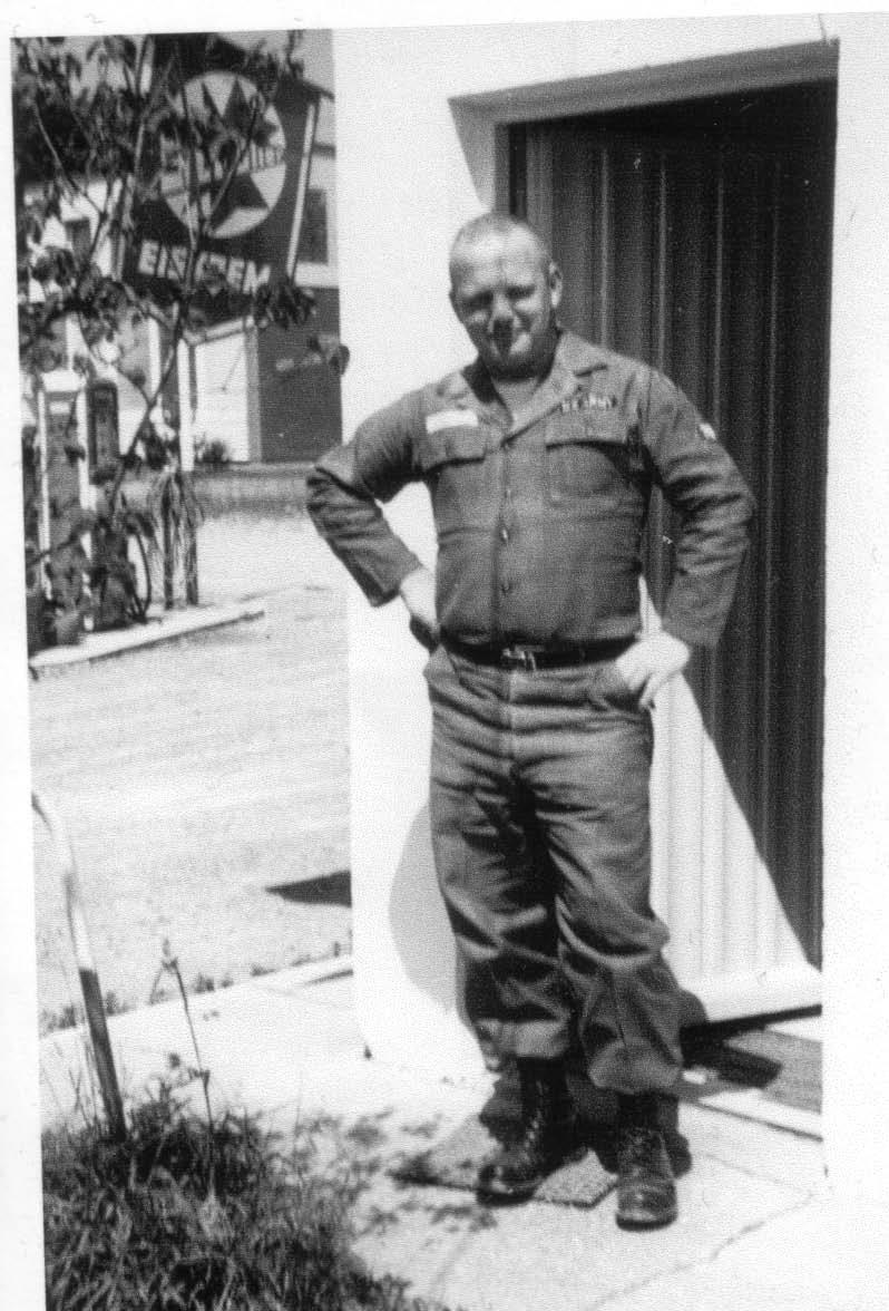 Soldier in Geislingen Germany at Gasthaus Erzgrube
