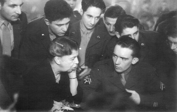 Eleanor Roosevelt visits troops in Germany 1945