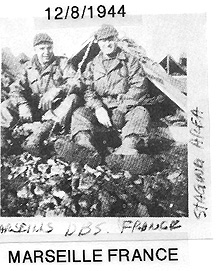 Bivouac area near Marseille 253d Infantry Dec 44