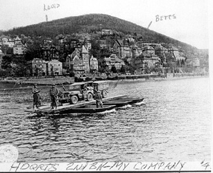 253d soldiers crossing the Neckar River at Heidelberg