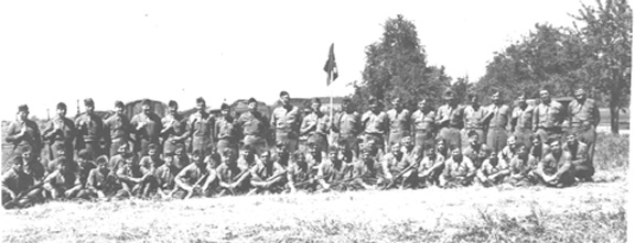 Service Battery, 718th FA Bn Jul 45