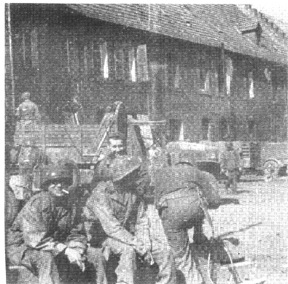 Hq 254th Infantry in Ensheim Mar 45