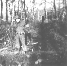 Zeese preparing to throw hand grenade