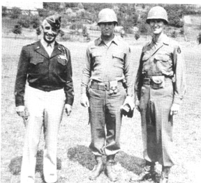 Gen Hibbs and officers Jun 45