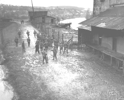 German POW's on the move to interrogation