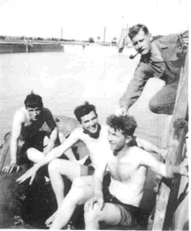 D/255th soldiers relaxing