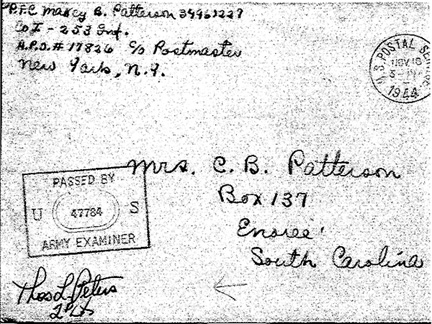 Mail to home WWII