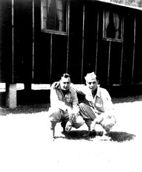Frollo and friend M/255th Inf Regt Cp Van Dorn, MS 1944