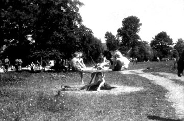 Swimming hole near Bad Mergentheim, Germany 1945