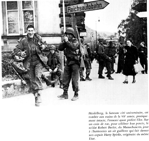 Spinks and Butler- E/255th Inf Regt Heidelberg, Germany 1945