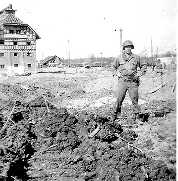 Crosser Hq 863d FA Bn near Danube River, Germany 1945