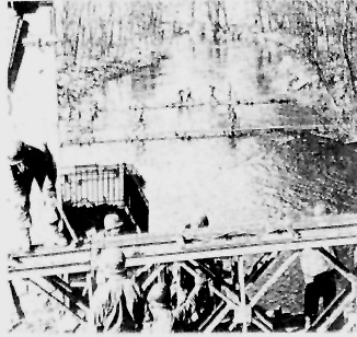63d Infantry Division troops cross the Blies River