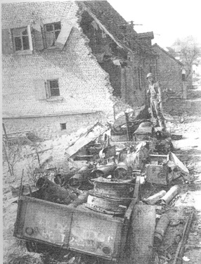 German Artillery damage- Ensheim, Germany