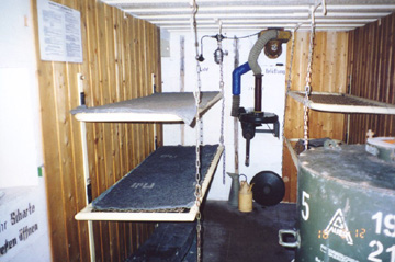Typical bunker sleeping quarters