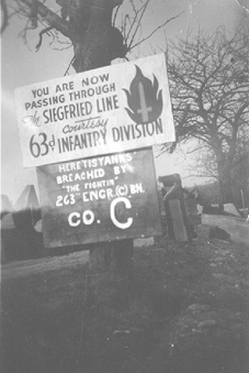 Path through the Siegfried Line C/263d Engr