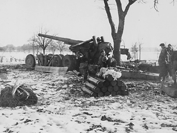 "Long Tom" 155mm in the Guemar, France area Jan 45