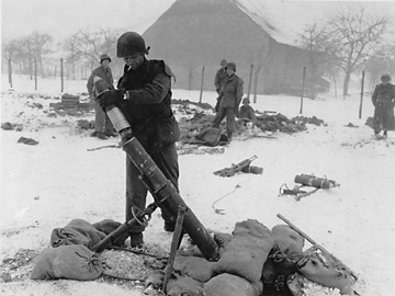 Loading a 4.2 Mortar in Ostheim, France Jan 45