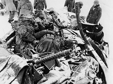 American soldiers killed in halftrack- January 1945