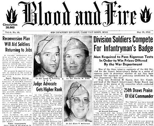 Blood and Fire 20 May 44