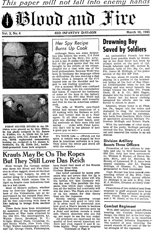 Blood and Fire 10 Mar 45