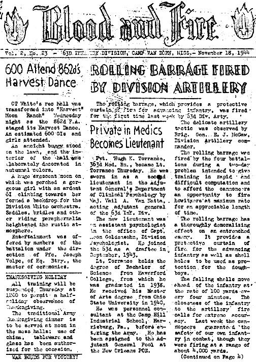 Blood and Fire 18 Nov 44