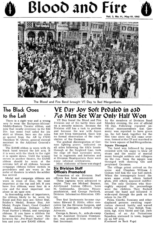 Blood and Fire 19 May 45