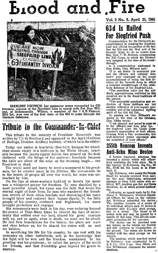 Blood and Fire 21 Apr 45