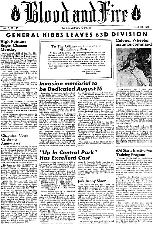 Blood and Fire 28 Jul 45