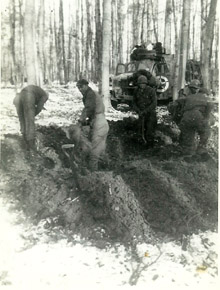 Hq 1st Bn 253d Inf-St Michel Woods France Dec 44