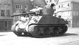 US Tank in Sarreguemines France 1945