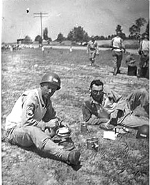 A/253d Inf on firing range, Cp Van Dorn MS 44