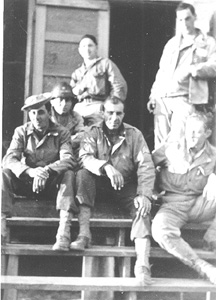 S/Sgt Karambetsos and buddies Cp Van Dorn Ms 1944