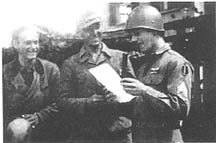 S/sgt Montoux G/253d Inf at checkpoint- Germany 1945