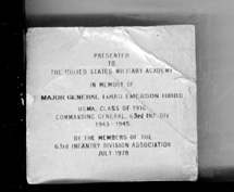 Copy of plaque appearing with West Point Memorial