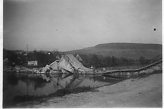 Destroyed bridge- Merkelsheim, Germany 1945