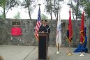 Ceremony at Riverside National Cemetery for 63rd Infantry Division Memorial