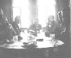 Hq 1st Bn 254th Inf Staff at lunch