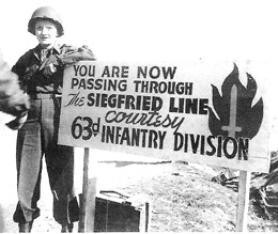 Marlene Dietrich at Siegfried Line Mar 45
