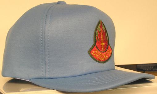63d Cap Blue side view