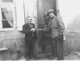 63rd Inf troops barter for wine