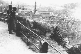 Overlooking German town