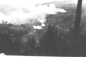 Artillery fire on target